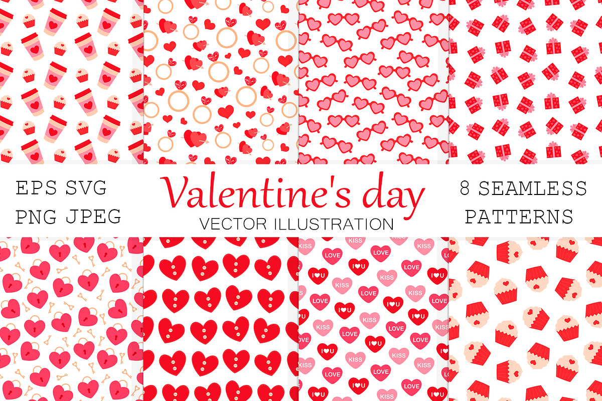 Valentine's pattern. Hearts pattern, a Pattern Graphic by IrinaShishkova (Photo 1 of 6)