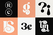 Hefton - ligature display typeface, a Serif Font by VP Fonts (Thumbnail 8 of 19)