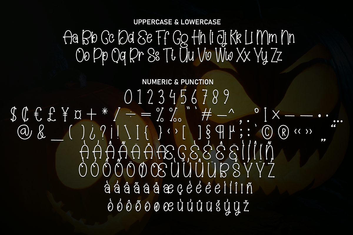 Pumpkin Halloween | Script Font, a Script Font by Scratchones (Photo 7 of 8)