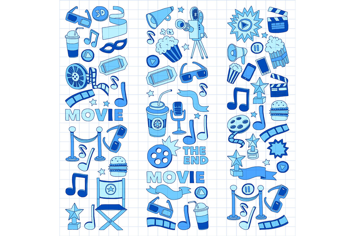 It's movie time! On notebook paper, a Texture Illustration by Art Loft (Photo 11 of 16)