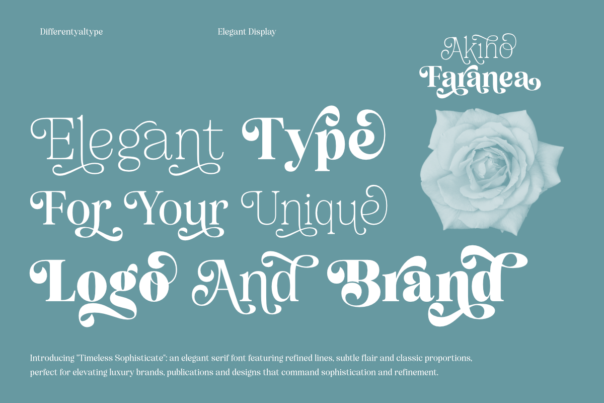 Akiho Faranea - Serif Display Family, a Serif Font by Differentialtype (Photo 2 of 11)