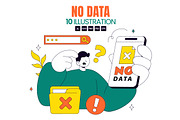 10 No Data Vector Illustration, a Technology Illustration by denayunebgt (Thumbnail 1 of 4)