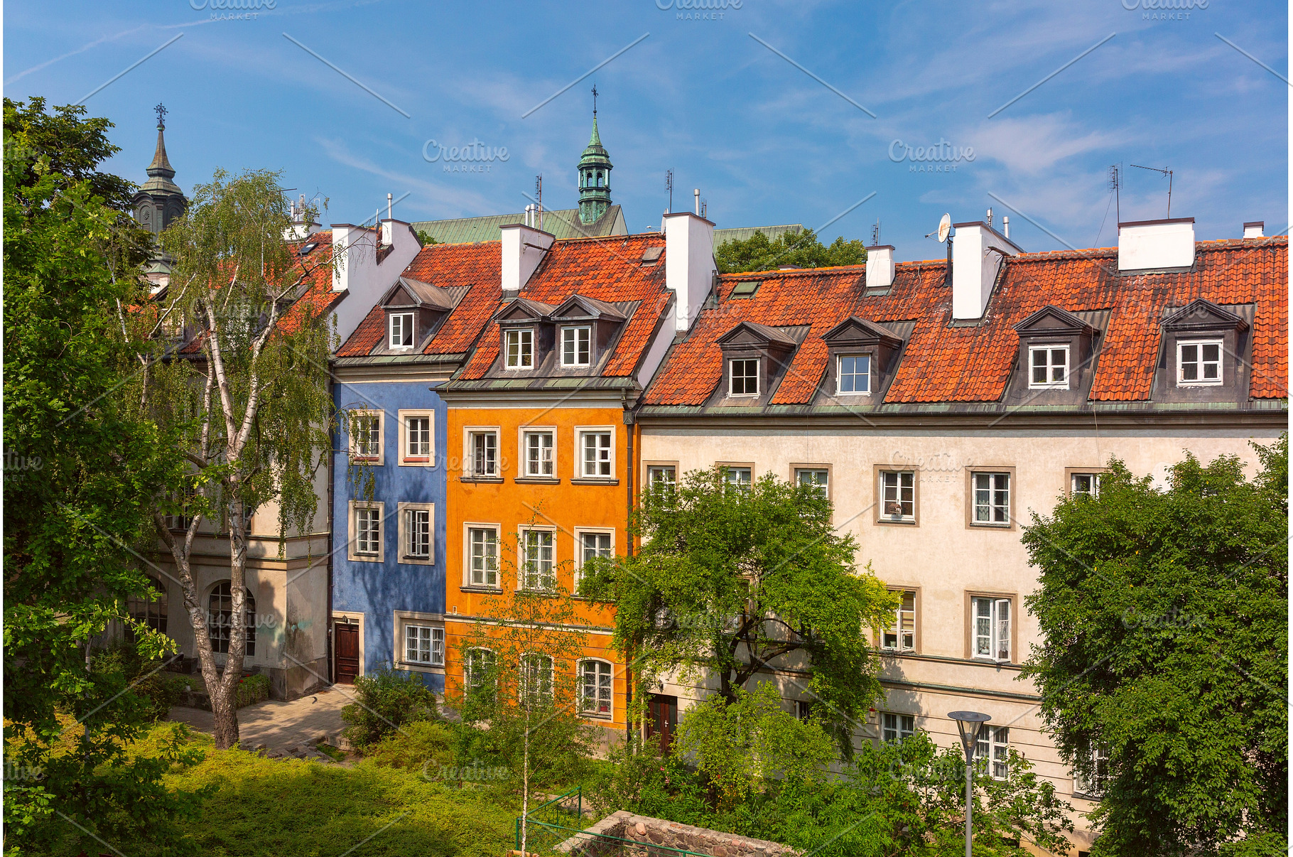 Colorful Houses in Old Town, Warsaw, an Architecture Photo by kavalenkava