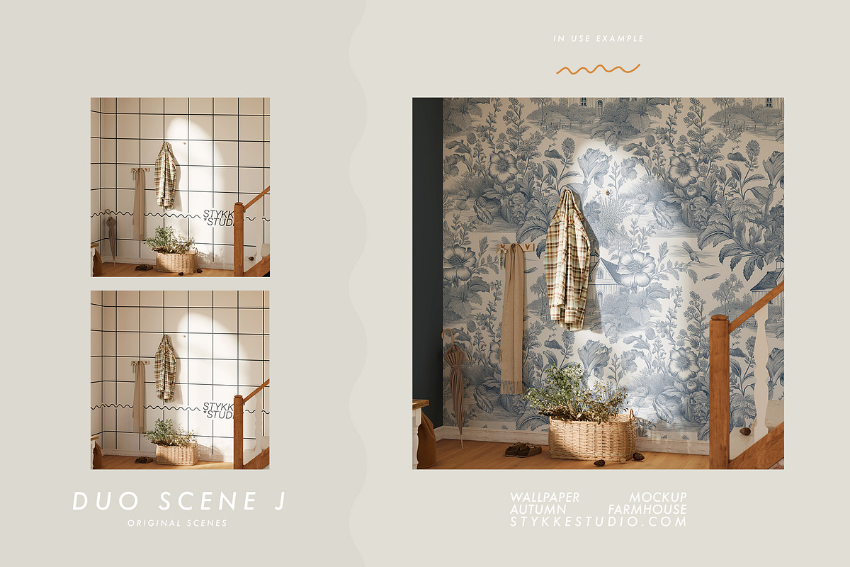 Autumn Farmhouse | WALLPAPER MOCKUP, a Household Mockup by Stykke Studio (Photo 20 of 22)