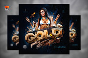 Gold Party Flyer, a Flyer Template by MonkeyBOX (Thumbnail 1 of 3)
