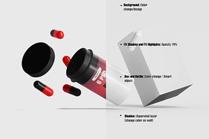 Pills Bottle Mockup Drug Bottle