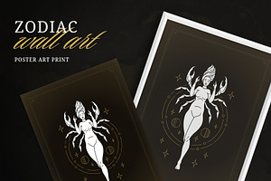 Cancer Zodiac Wall Art