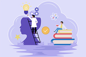 Knowledge or education vector, an Education Illustration by zyxroun shop
