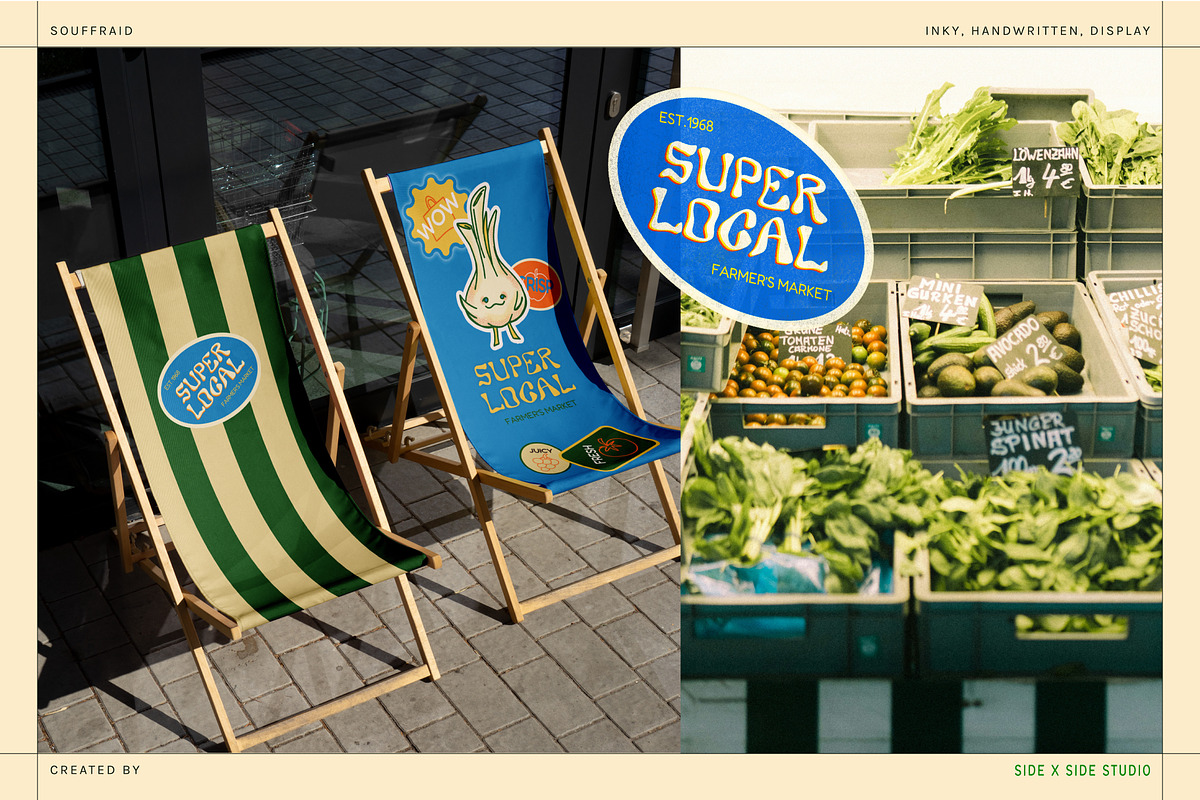 Souffraid Display Font + Icon Bundle, a Handwritten Font by Side X Side Studio (Photo 5 of 8)