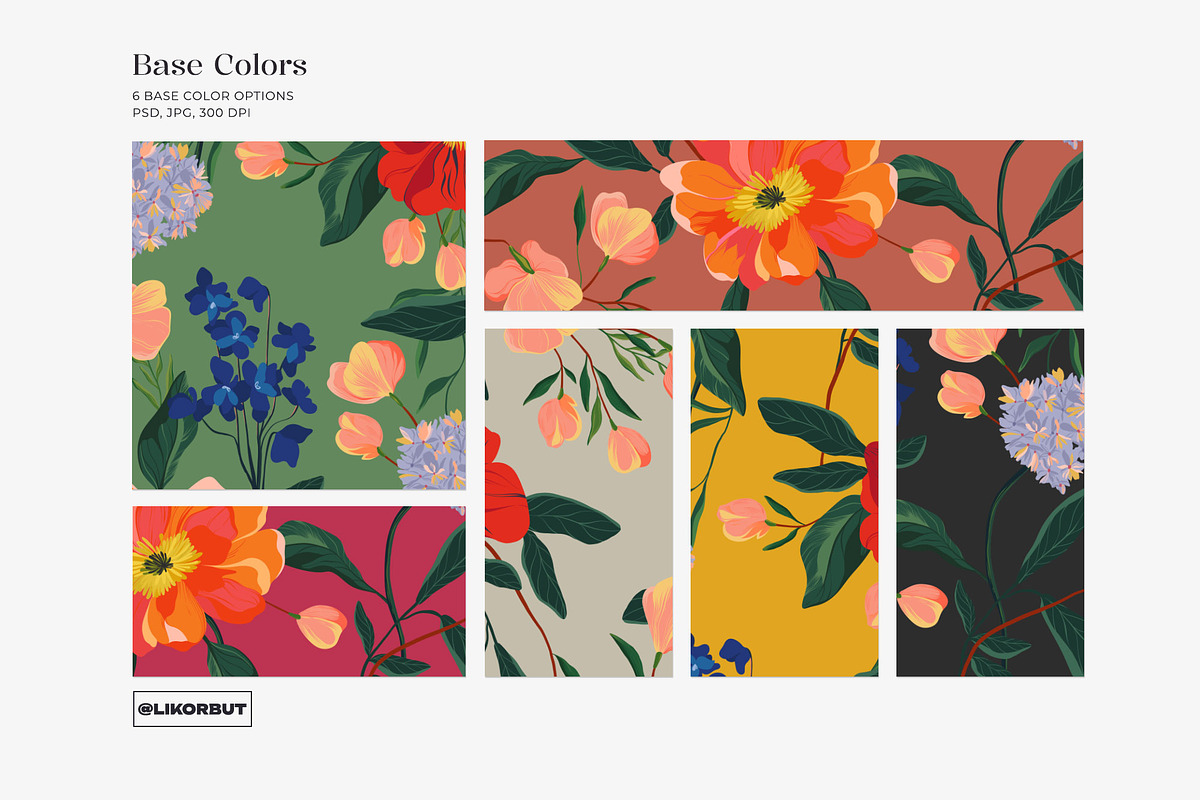 Vibe Lush Nature Floral Pattern, a Pattern Graphic by likorbut (Photo 8 of 12)