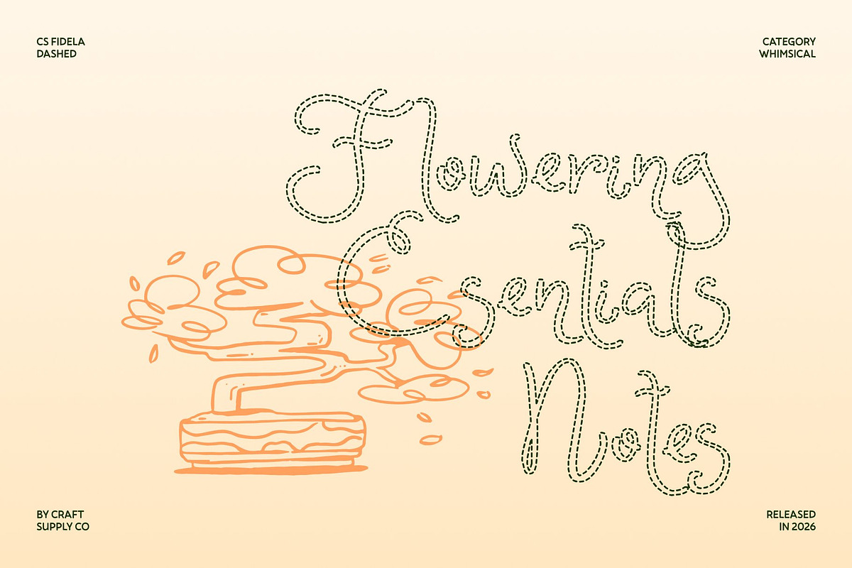 CS Fidela Dashed, a Handwritten Font by Craft Supply Co. (Photo 4 of 8)