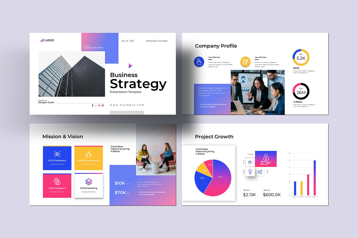 Business Strategy Presentation Templ preview 3