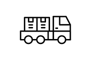 Delivery Truck Line Icon, an Icon by Pexelpy (Thumbnail 2 of 2)