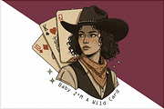 Retro Western Cowgirl PNG, an Illustration by Sublimation Artist (Thumbnail 3 of 6)