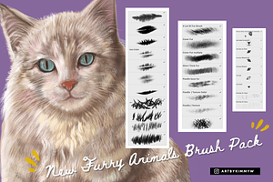 Procreate Furry Animals Brush Pack 2