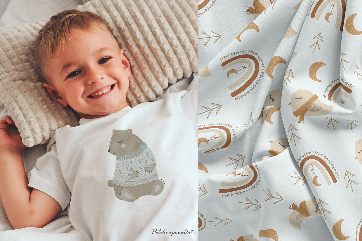 Christmas animals for kids clipart, an Animal Illustration by polikarpovaart (Photo 3 of 12)