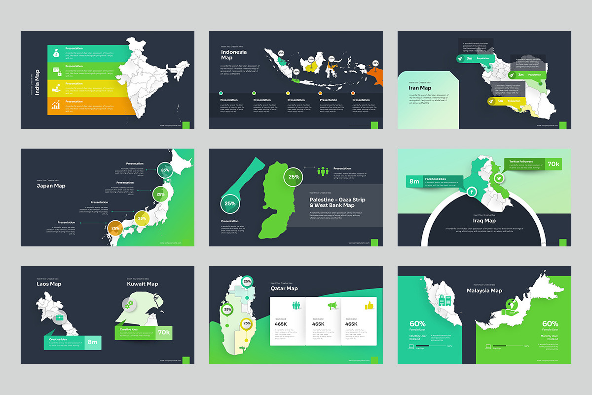 Asia Map PowerPoint Templates, a Presentation Template by Stock Shape (Photo 2 of 4)