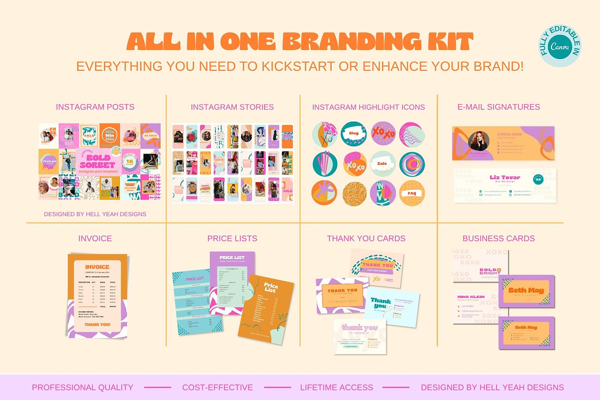 Bold Branding Starter Kit Templates, a Branding & Logo Template by Hell Yeah Designs (Photo 5 of 18)