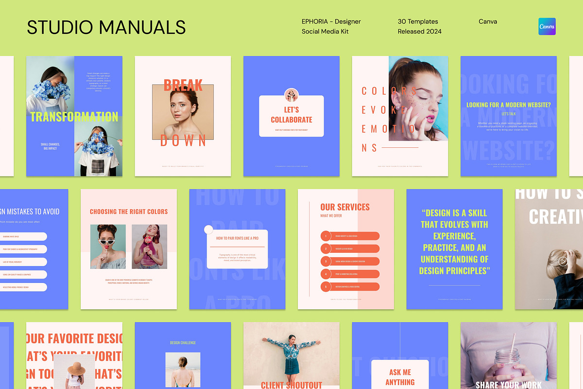EPHORIA - Designer Social Media Kit, a Social Media Template by Studio Manuals (Photo 1 of 8)