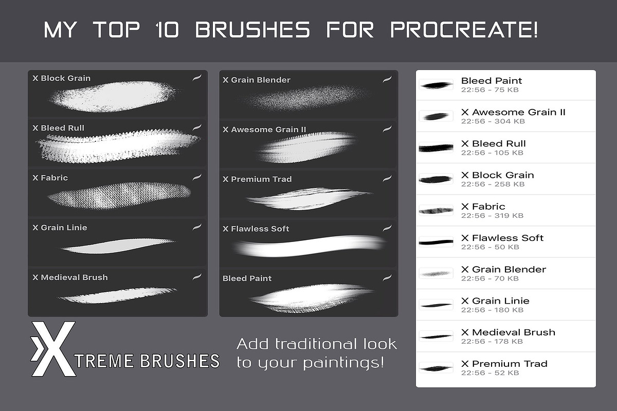 Procreate MEGA BUNDLE! (1K+ BRUSHES), a Brush Add-On by Extreme Brushes (Photo 28 of 47)