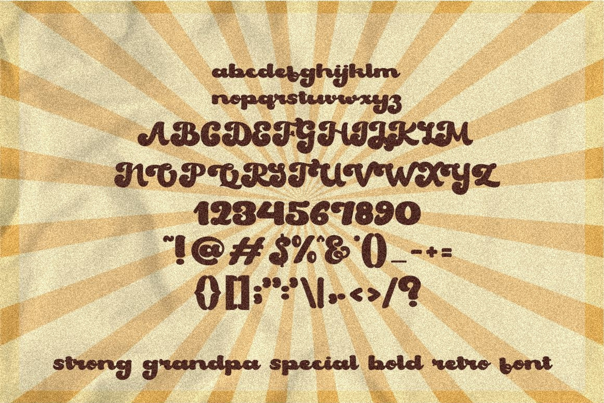 Strong Grandpa - Bold Retro Font, a Script Font by PutraCetol Studio (Photo 10 of 12)