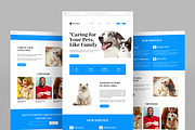 Pet Care Landing Page template, a Landing Page Template by ContestDesign (Thumbnail 1 of 5)
