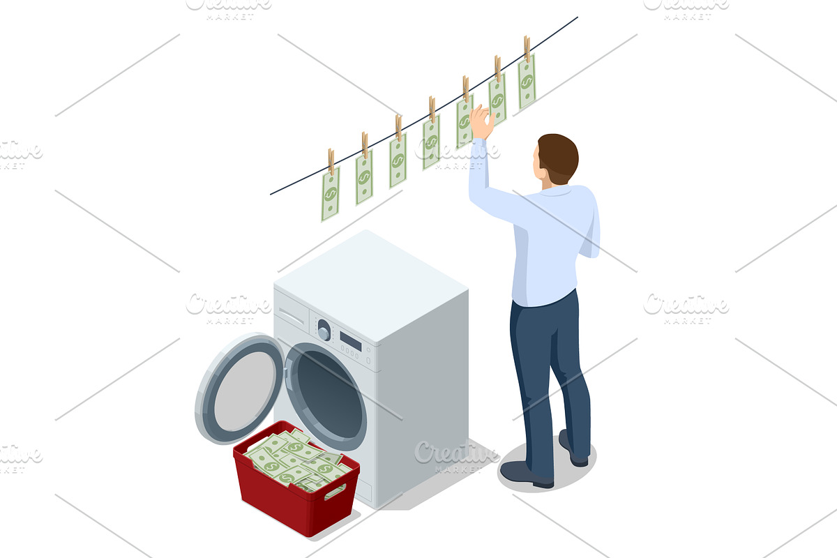 Isometric vector of a man hanging, a Finance Illustration by Golden Sikorka