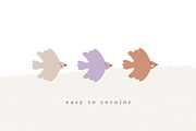 BIRDS BOHO BEIGE / vector & png, an Illustration by KruthDesign (Thumbnail 3 of 7)