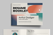 Minimalist Resume Booklet Template, a Resume Template by MightyDesign (Thumbnail 2 of 9)