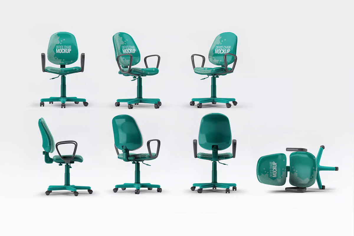 Office Chair Mock-Up, a Product Mockup by DesignRushMarket (Photo 1 of 6)