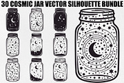 Cosmic Galaxy Jar Design Bundle, an Illustration by Creativeshirt (Thumbnail 1 of 31)