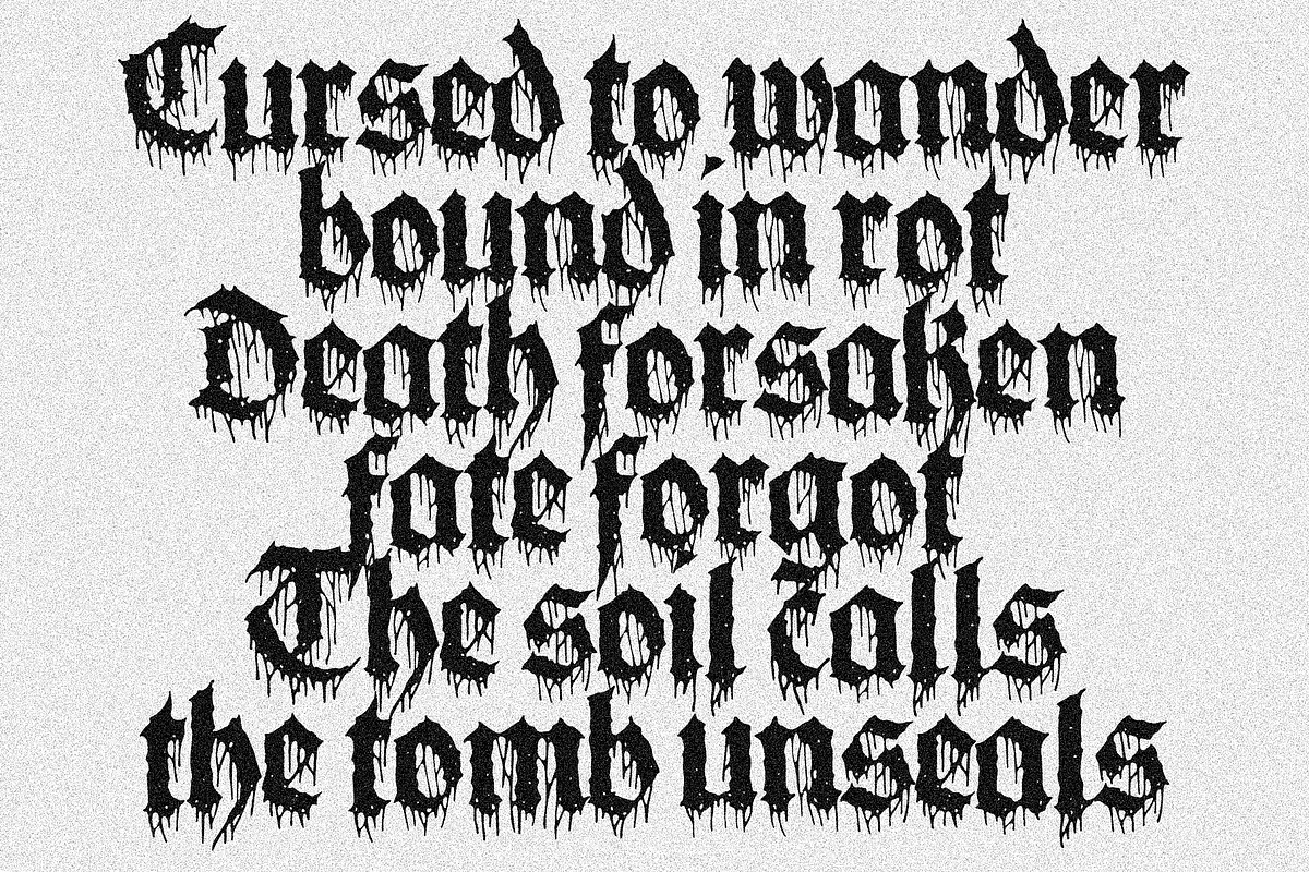 THE ROT FRAKTUR BLACKLETTER TYPEFACE, a Blackletter Font by CONTRIVEDAZE (Photo 3 of 5)