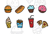 8 Doodle Icons. Fast Food, an Outline Icon by Trapezoid (Thumbnail 2 of 2)