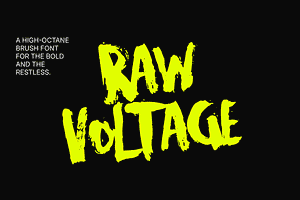 Raw Voltage – Aggressive Brush Font