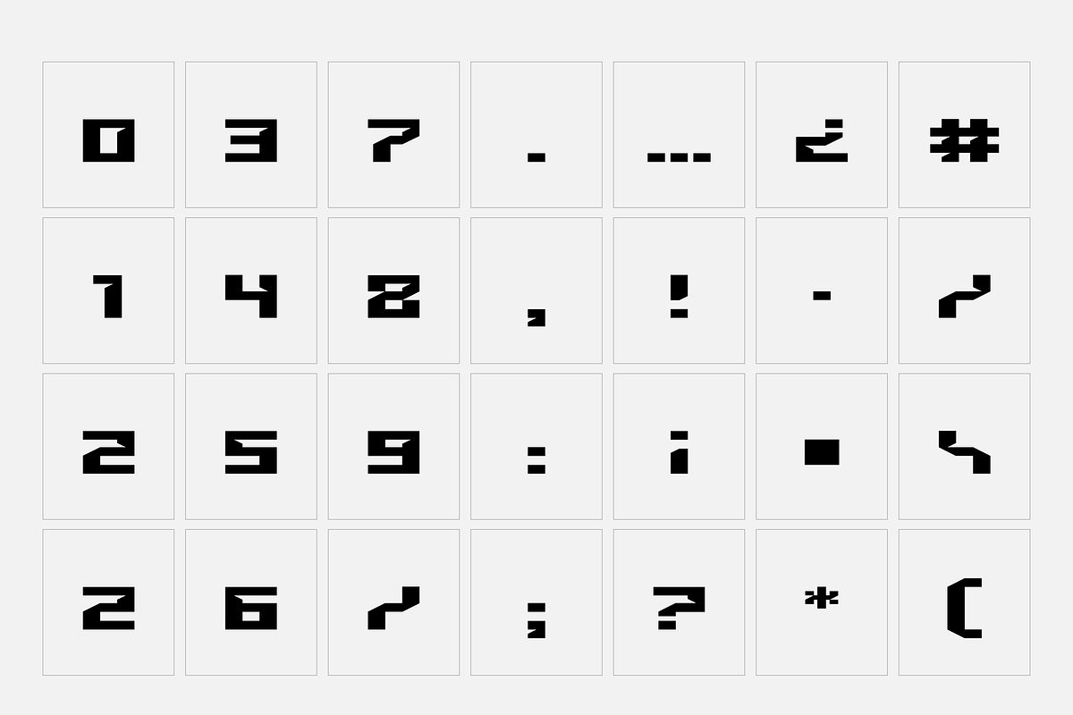 Mecha - block font, a Font by SelfBuild Type (Photo 11 of 13)