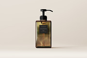 Amber  Glass Soap Pump Bottle Mockup, a Packaging Mockup by Zumrod (Thumbnail 9 of 10)