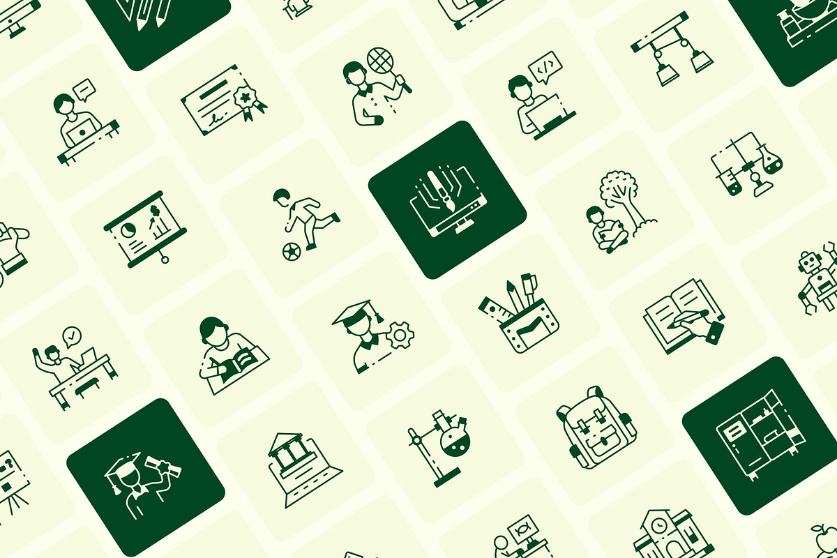 200 Education and science icons, an Outline Icon by Vectors Market (Photo 6 of 8)