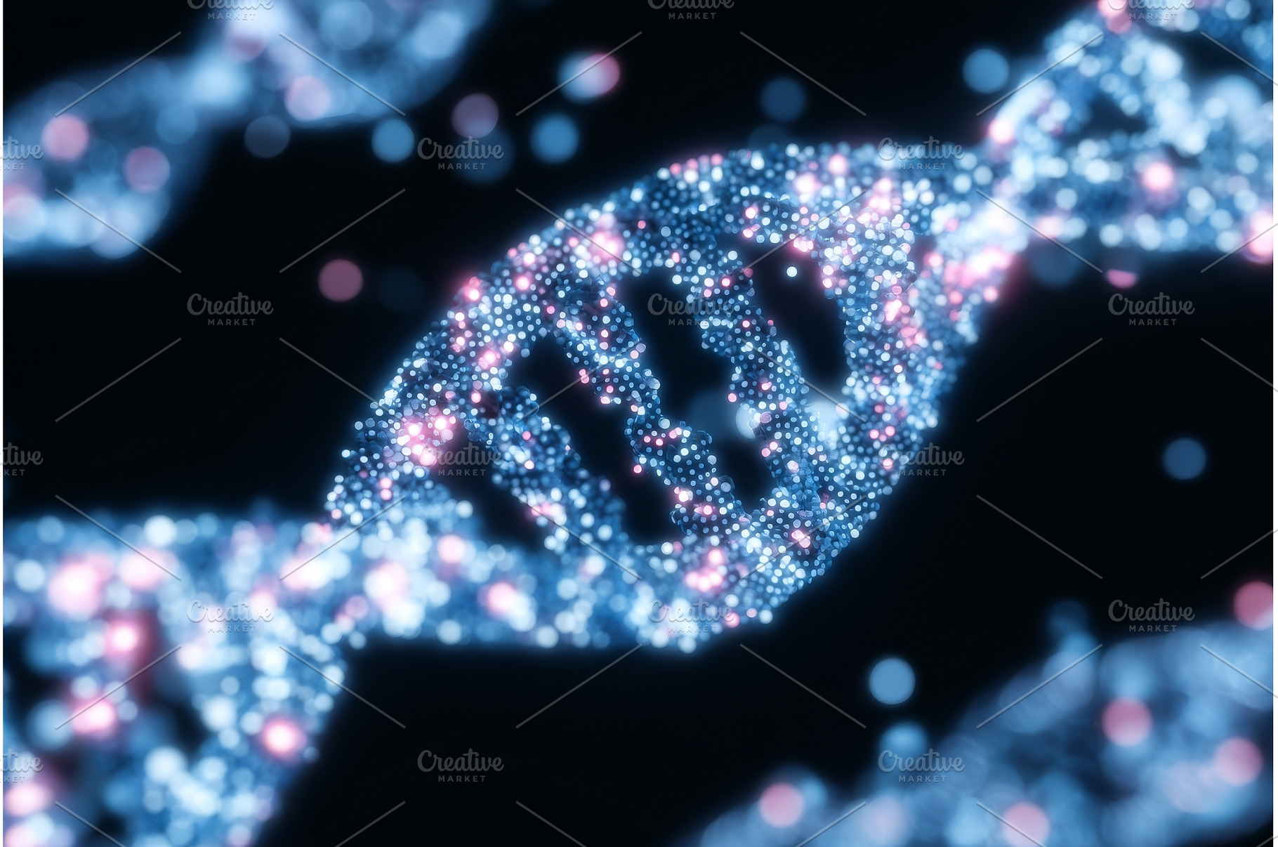 A DNA strand interacting with a gene, a Technology Photo by ZinetroN