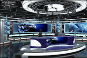 Virtual TV Studio News Set 1, an Architecture 3D Model by akerStudio (Thumbnail 16 of 57)