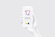 Black & White Mockup Hands iPhone 12, an iPhone Mockup by Pierre Borodin (Thumbnail 2 of 7)