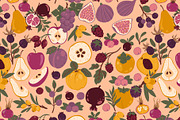 Orchard fruit vector patterns, a Pattern Graphic by Carpet Tapete Pretzel (Thumbnail 3 of 17)