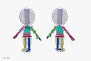 Cute Stickman In A-Pose CAT Rig, a Characters & Person 3D Model by VK Studio (Thumbnail 12 of 19)