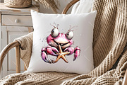 Whimsical Summer Crab Clipart, an Illustration by OK Design (Thumbnail 5 of 6)