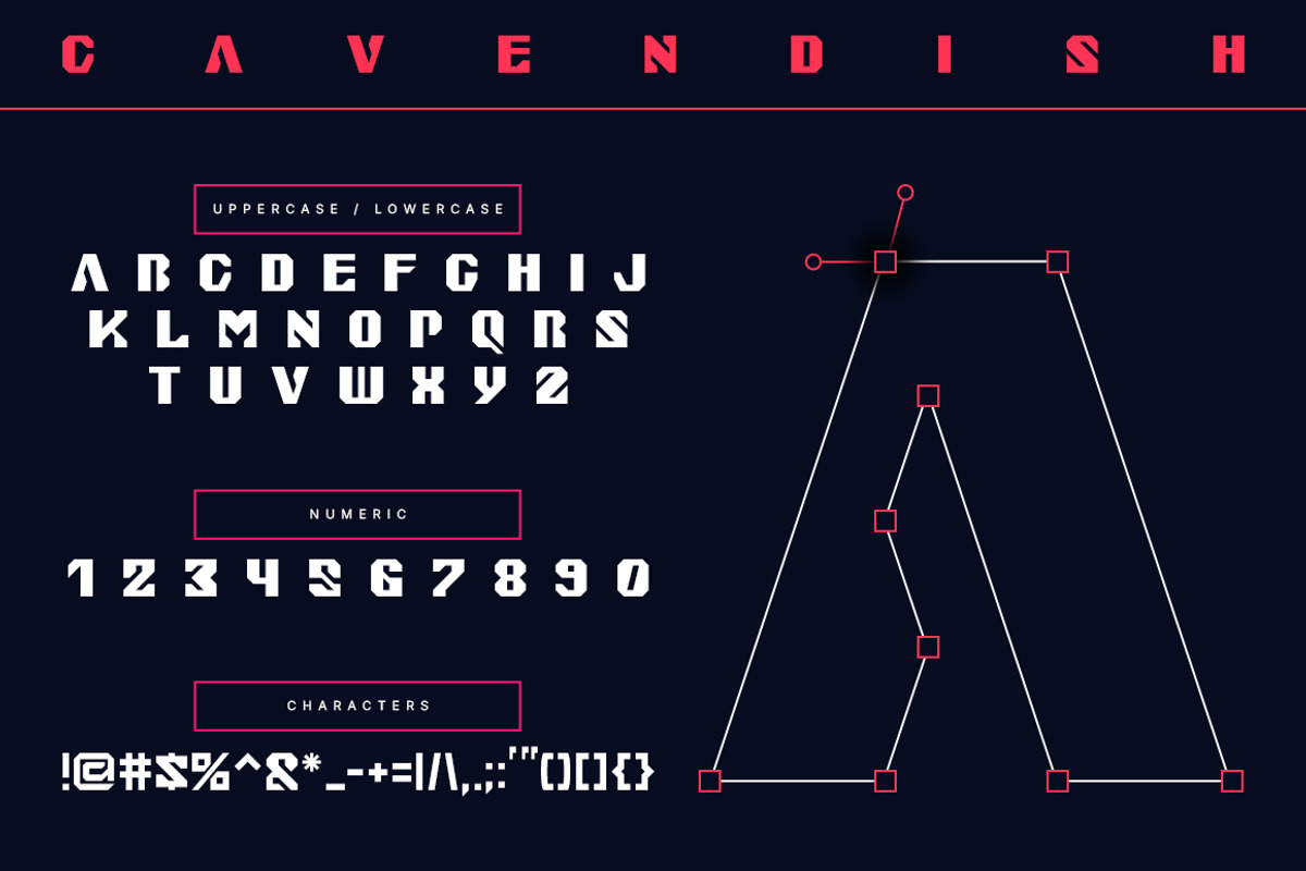 Cavendish Futuristic Font, a Sans Serif Font by Intenseartisan (Photo 2 of 2)