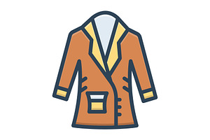 Coat cloth color icon, a Duotone Icon by Creative priyanka
