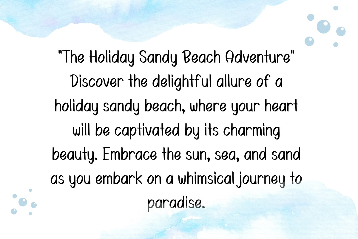 Holiday Sandy Beach - Handwritten, a Handwritten Font by Charmingbear59.design (Photo 3 of 5)