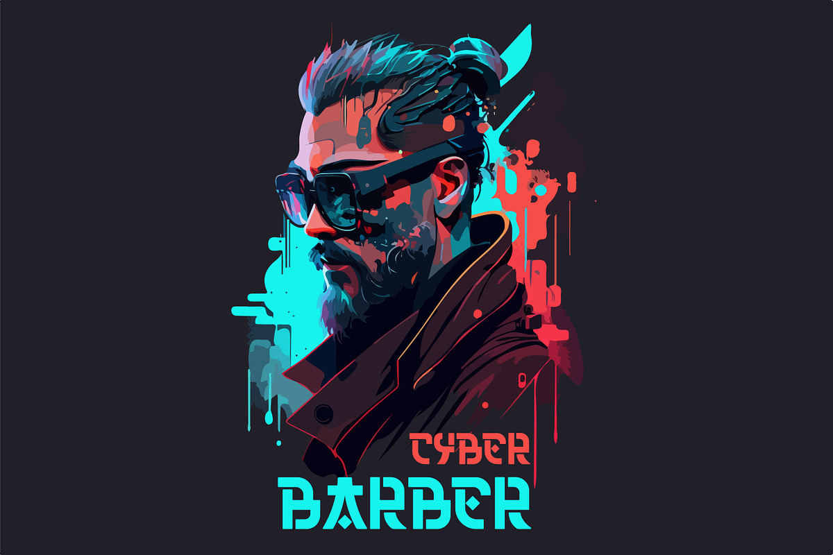 Asian cyberpunk bundle., a Person Illustration by Fractal fonts & graphics (Photo 20 of 20)