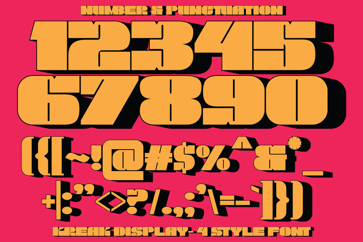 KREAK - BOLD DISPLAY FONT, a Symbol Font by tebaltipislab (Photo 4 of 16)