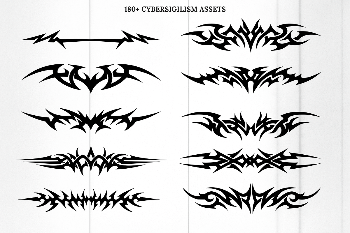 840+ Ornaments&Cybersigilism Bundle, an Object Graphic by Benone Studio (Photo 10 of 11)