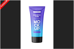 Glossy Cosmetic Tube Mockup, an Advertising Mockup by Bruno's Shop